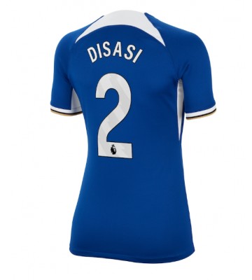 Chelsea Axel Disasi #2 Primera Equipación Mujer 2023-24 Manga Corta